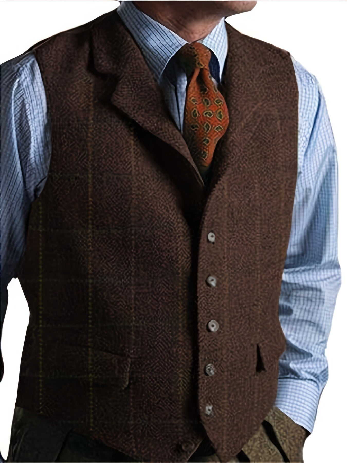 Valenzora | Checkered wool vest