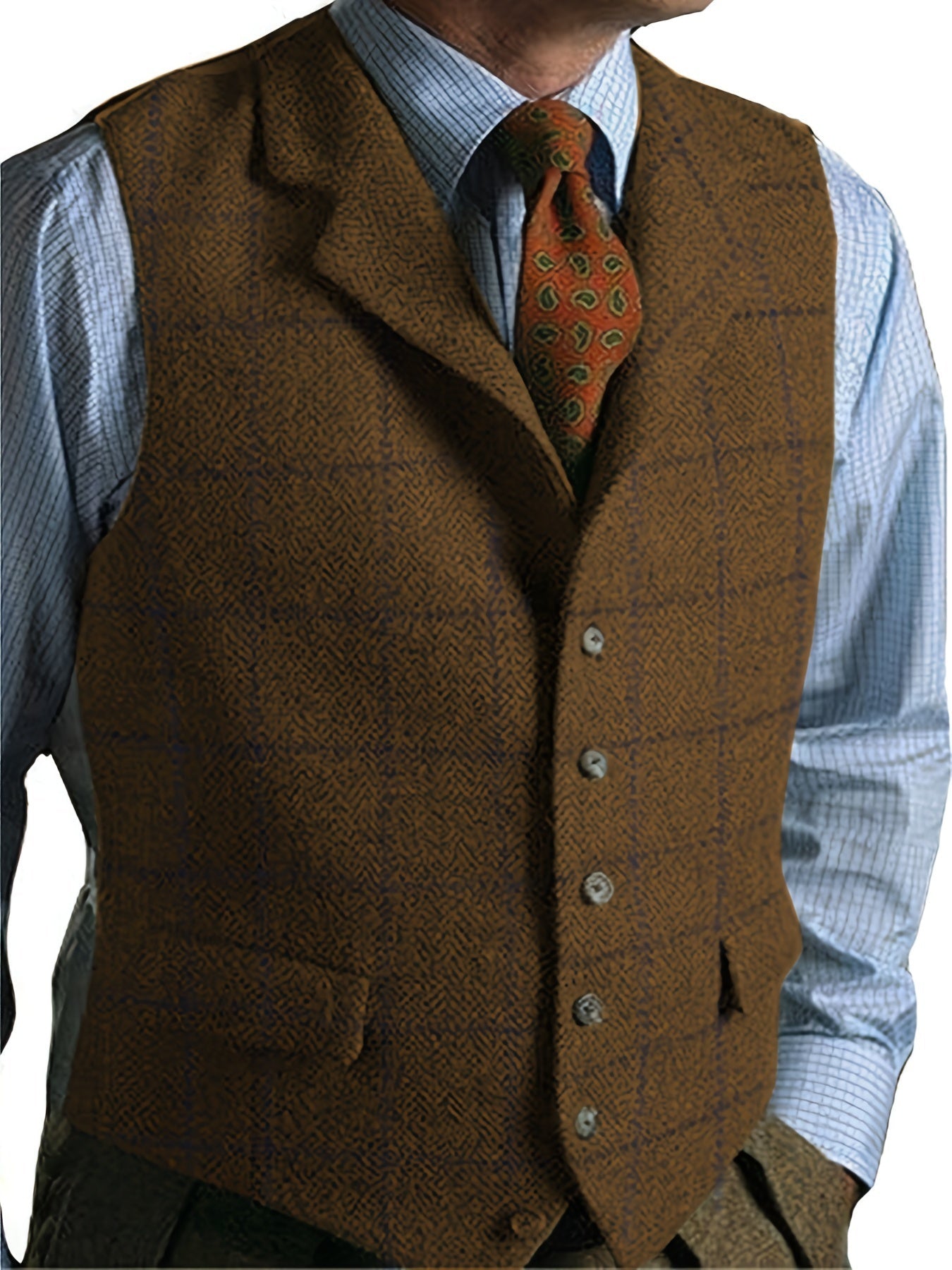 Valenzora | Checkered wool vest