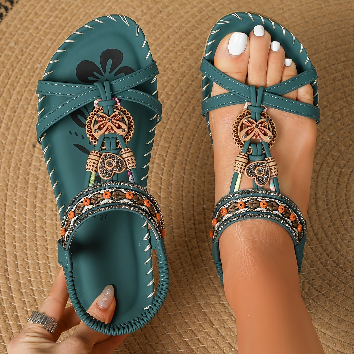 Valenzora | Boho Flat Sandals