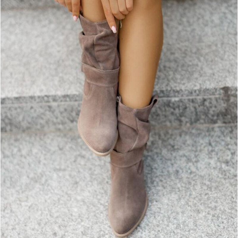 Valenzora | Comfort - Comfortable suede ankle boots with a low heel