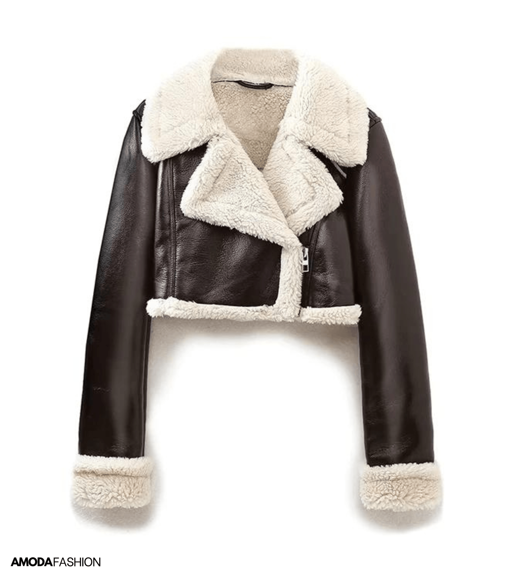 Top leather teddy jacket