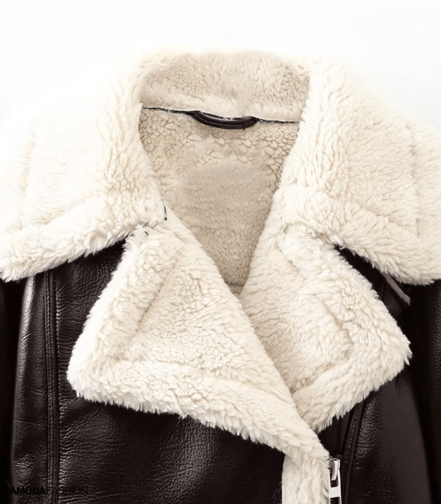 Top leather teddy jacket