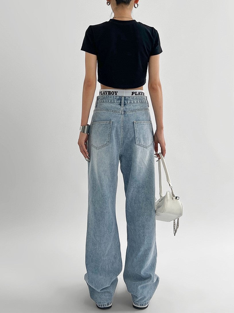 Valenzora Damenjeans mit gerissenem Saum