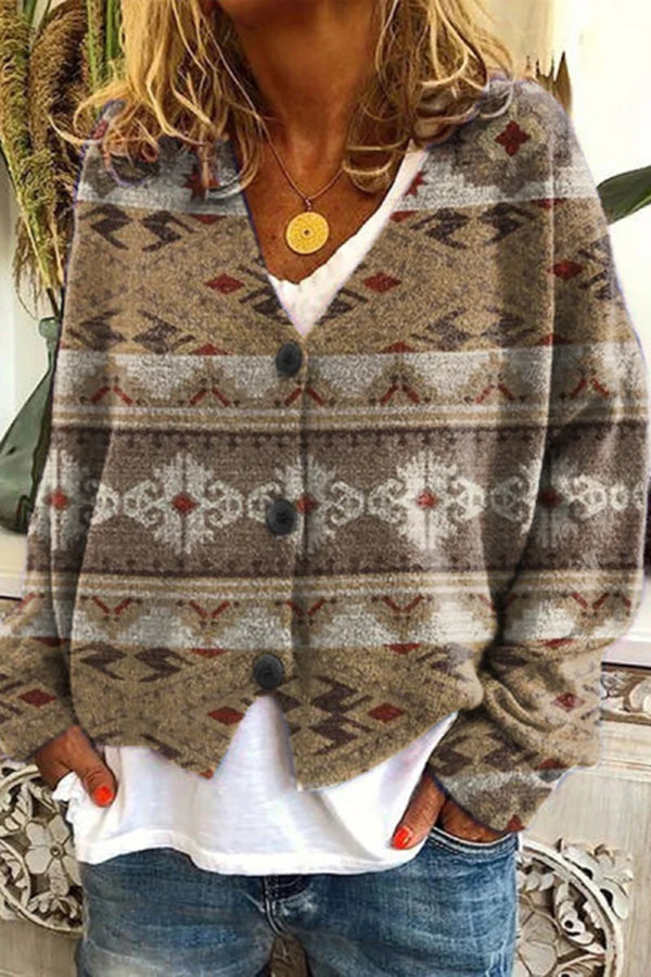 Valenzora | Bedruckte Boho-Weste im Vintage-Stil