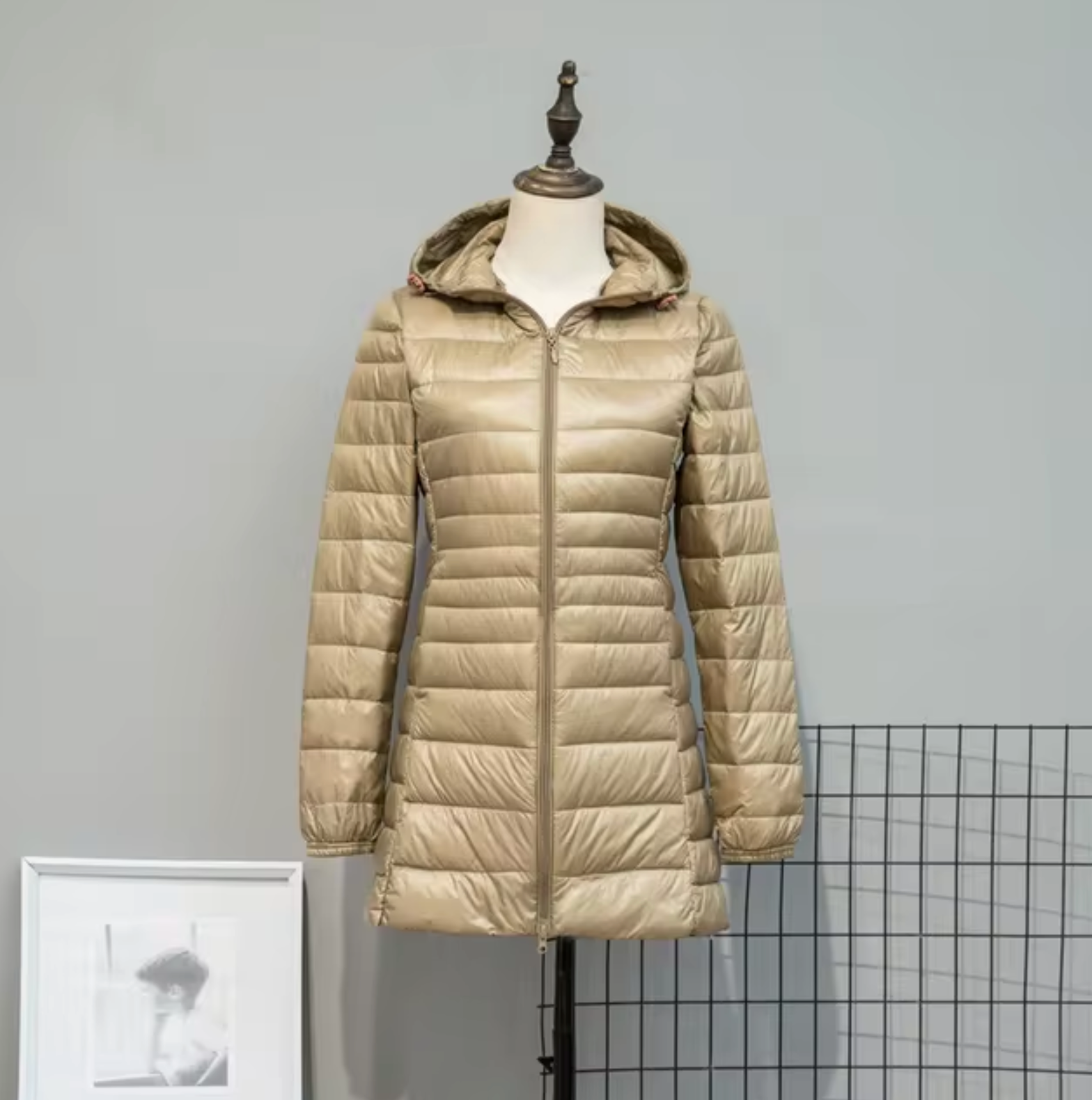 – Puffer coat with hood