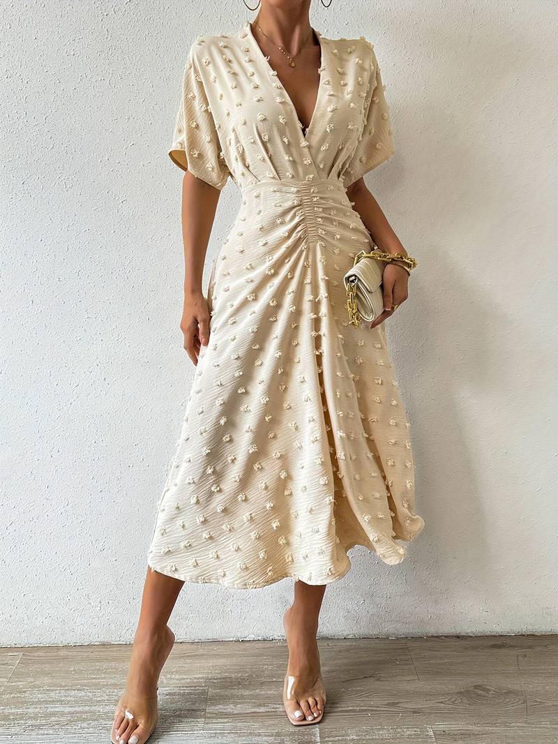 Valenzora | Midikleid mit Rüschen und Swiss Dots