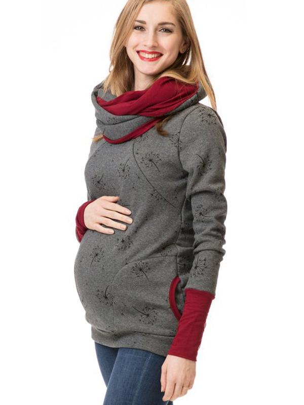 Valenzora | Maternity chaps, nurse sweatshirts, floral print, pockets, zipper, nursing wear
