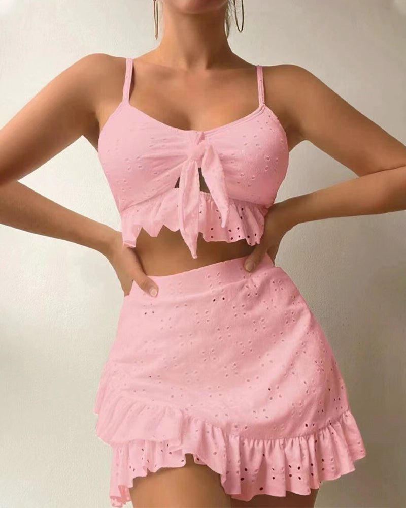 Valenzora | Three-piece bikini set with dress