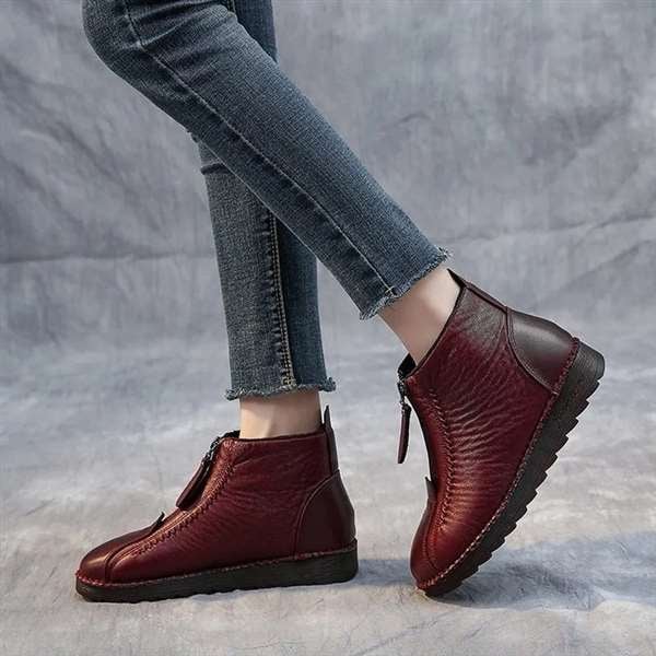 beliebte, rutschfeste Ankle Boots aus Leder