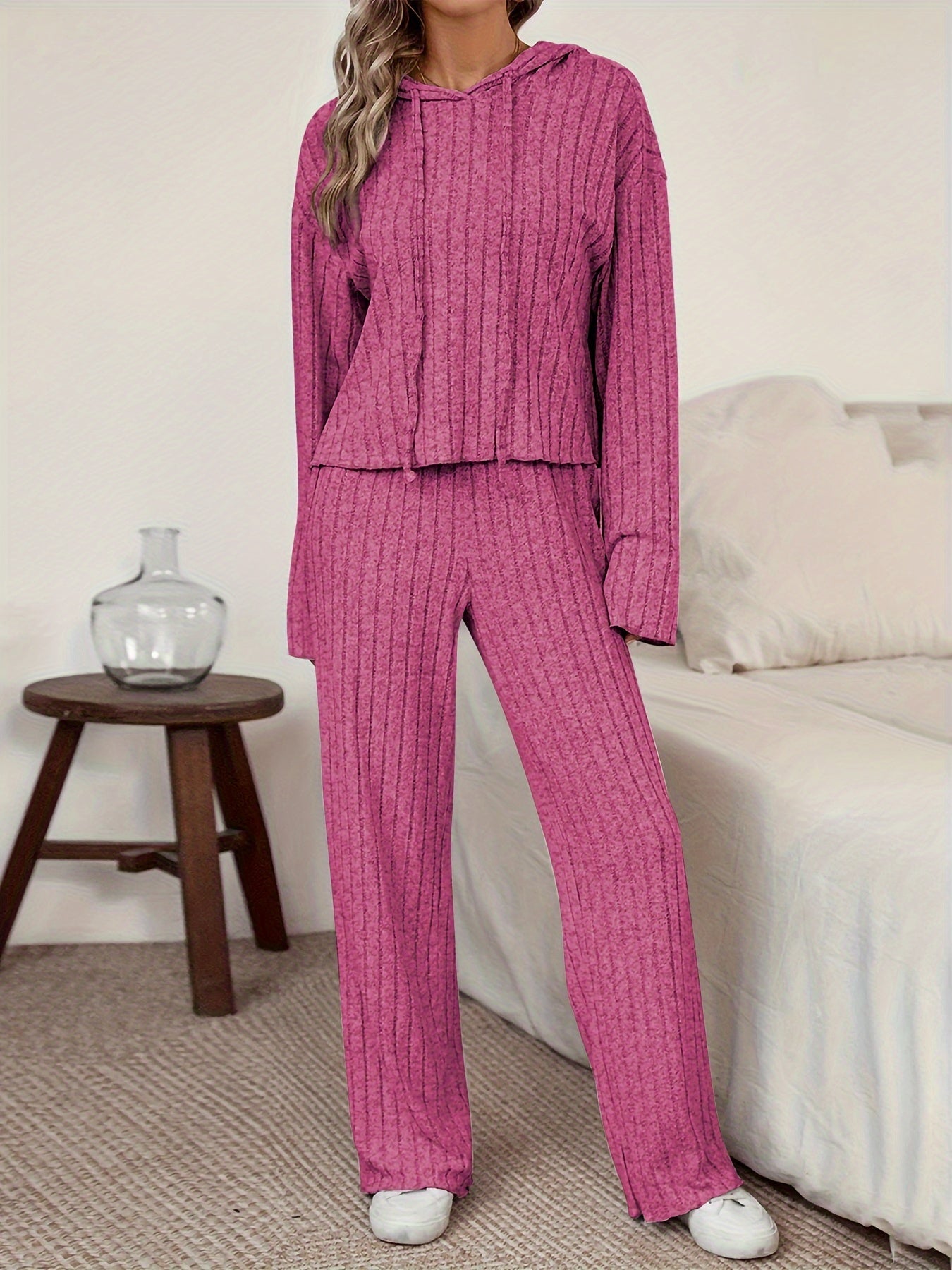 Valenzora | Women's Casual Solid Color Hoodie and