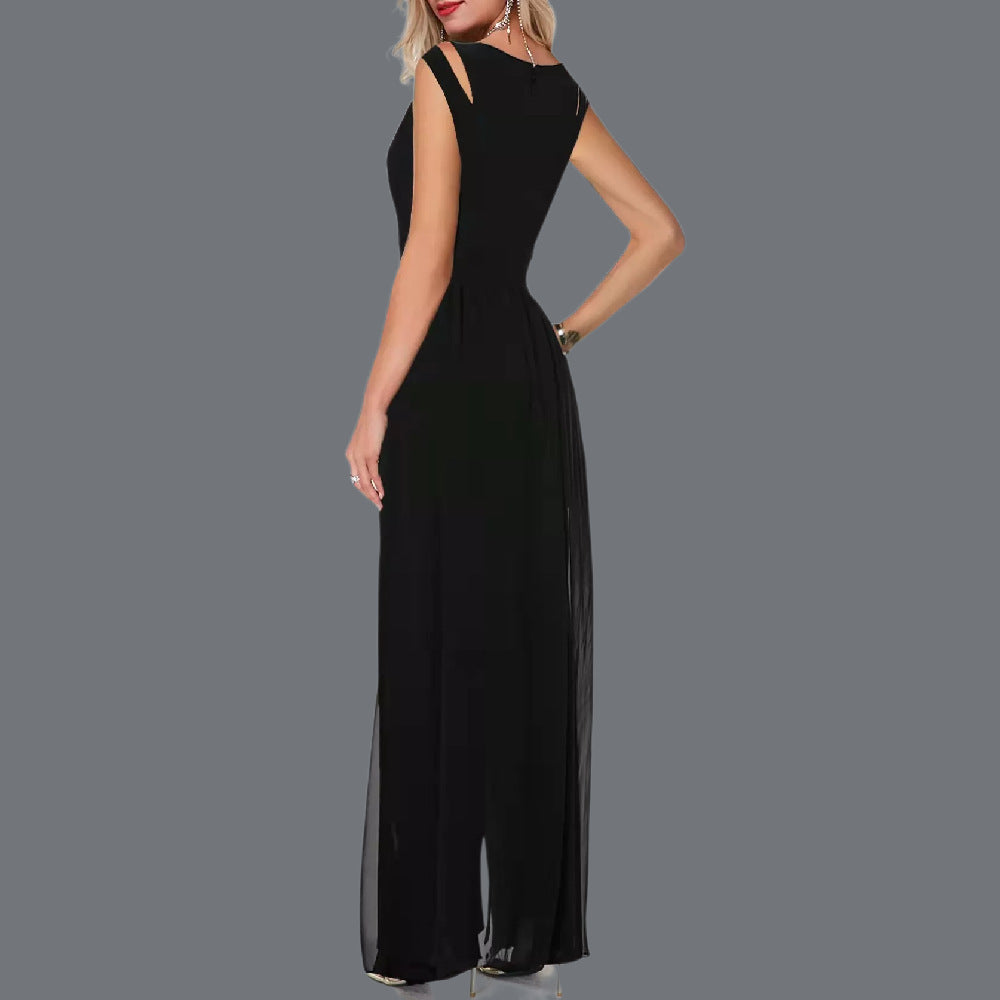 Valenzora | Solid Color Women's Jumpsuit Made of Milk Silk