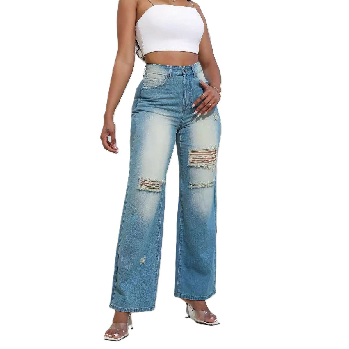 Valenzora | Weite High-Waist Jeans