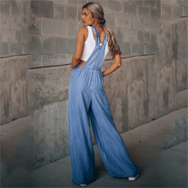 Valenzora | Women's wide-leg denim overalls