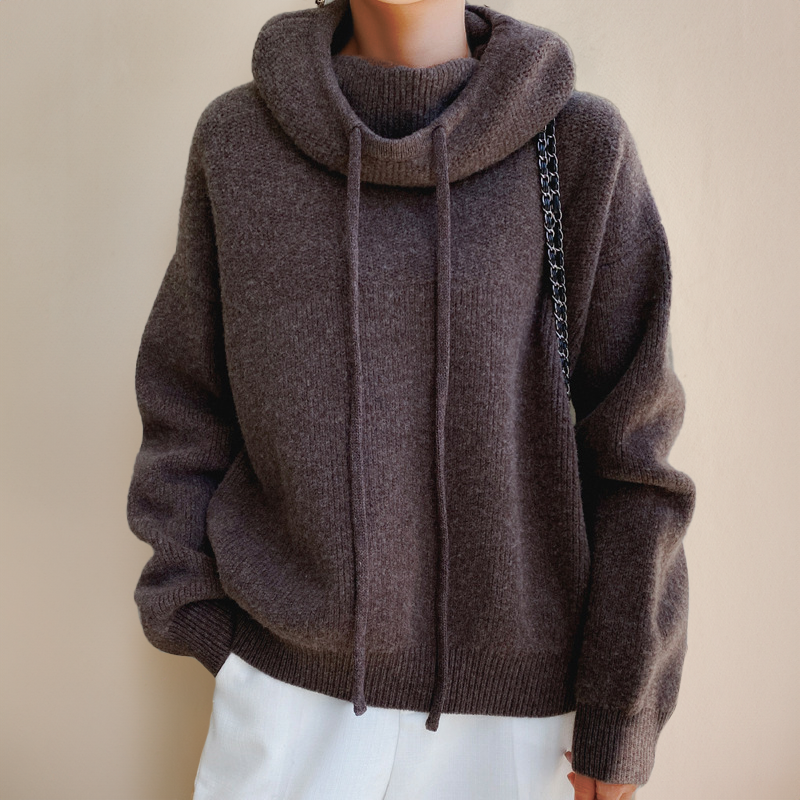 Valenzora – Damen Strick-Hoodie für bequeme Casual Looks