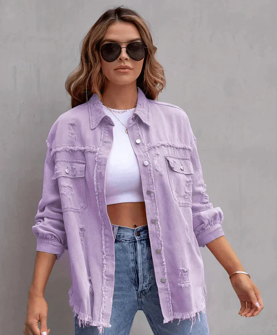 Valenzora - Trendy spring jacket made of designer denim