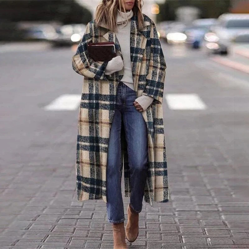 Valenzora | Langer Trenchcoat für Damen in großen Größen