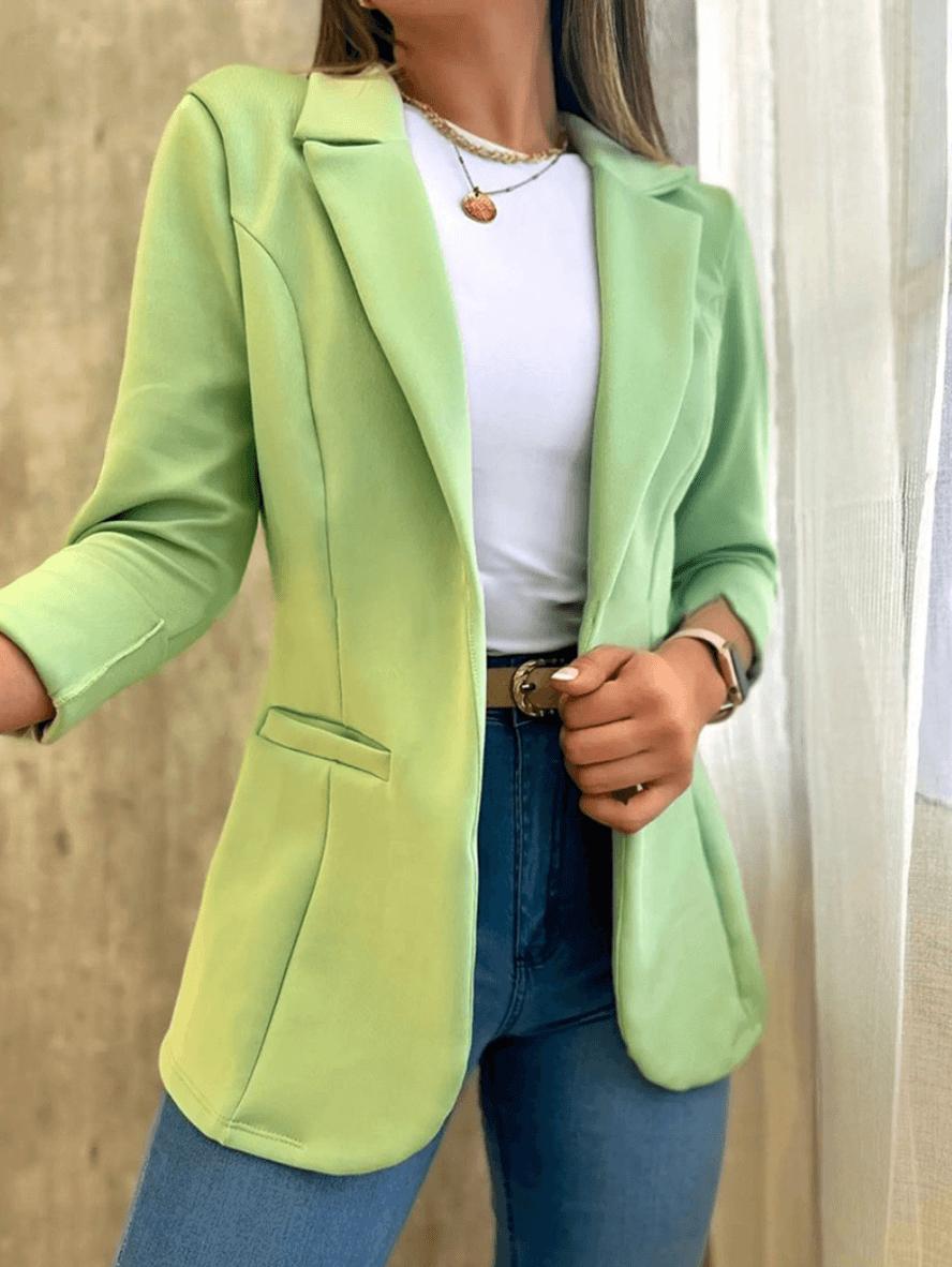 Valenzora | Women's Elegant Green Blazer