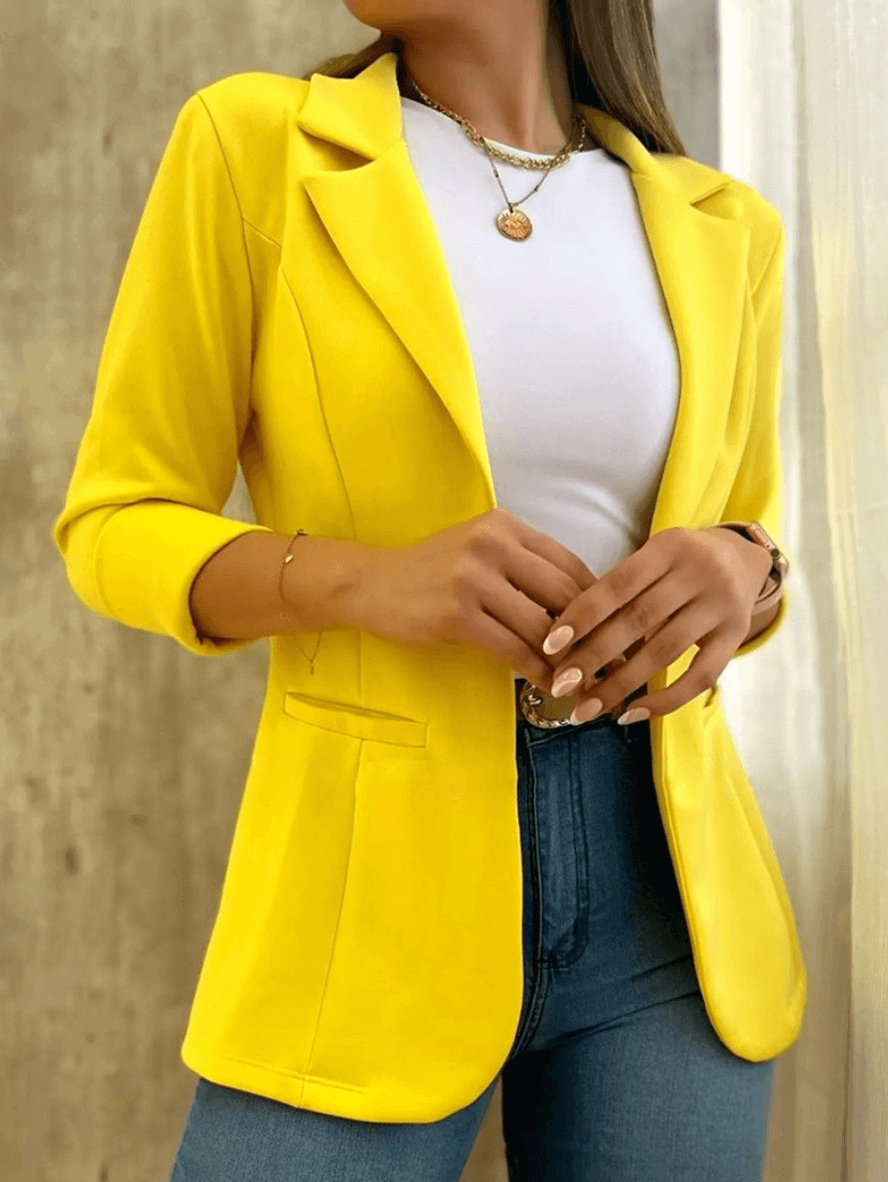 Valenzora | Women's Elegant Green Blazer