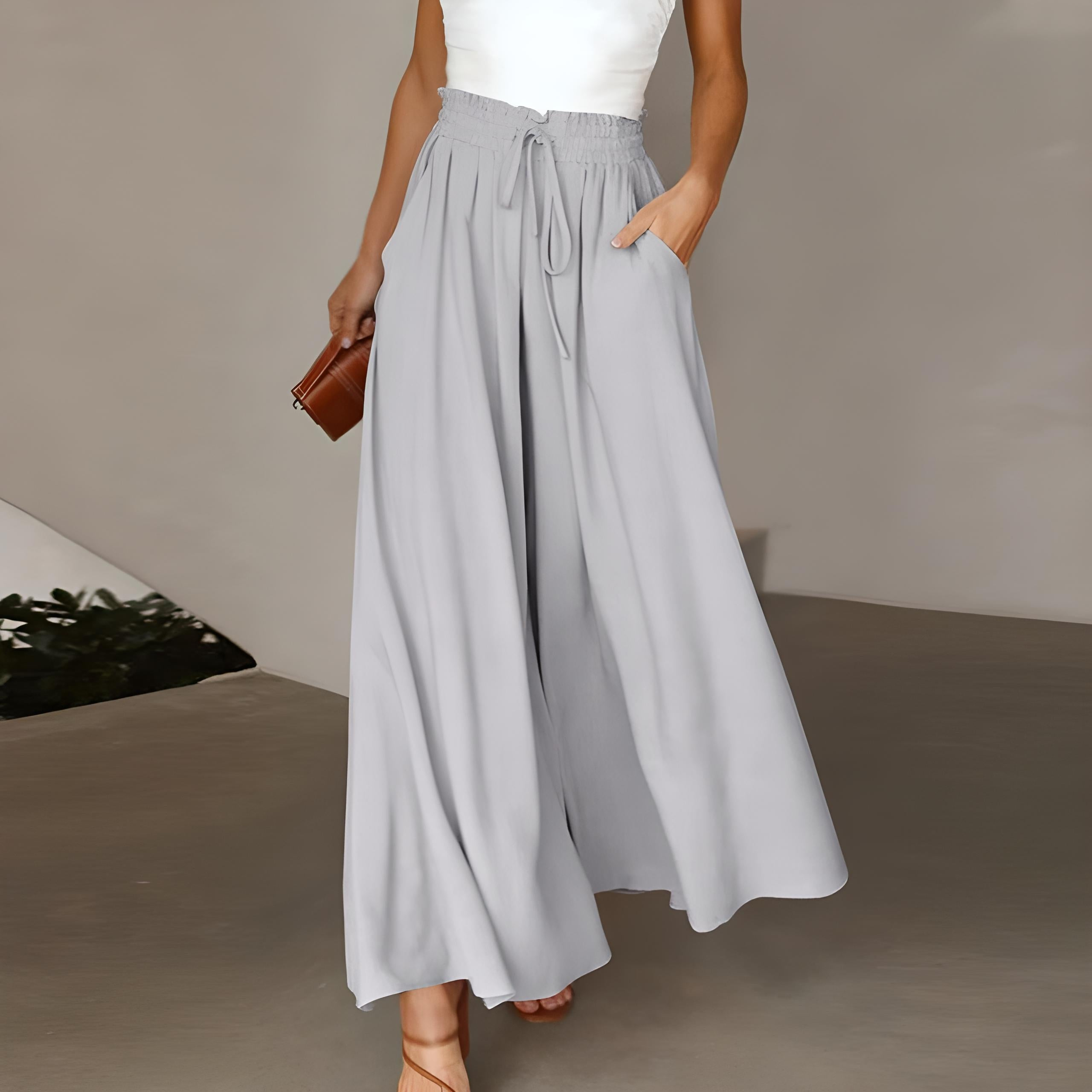 Valenzora | Women's Elegant Wide Leg Summer Trousers
