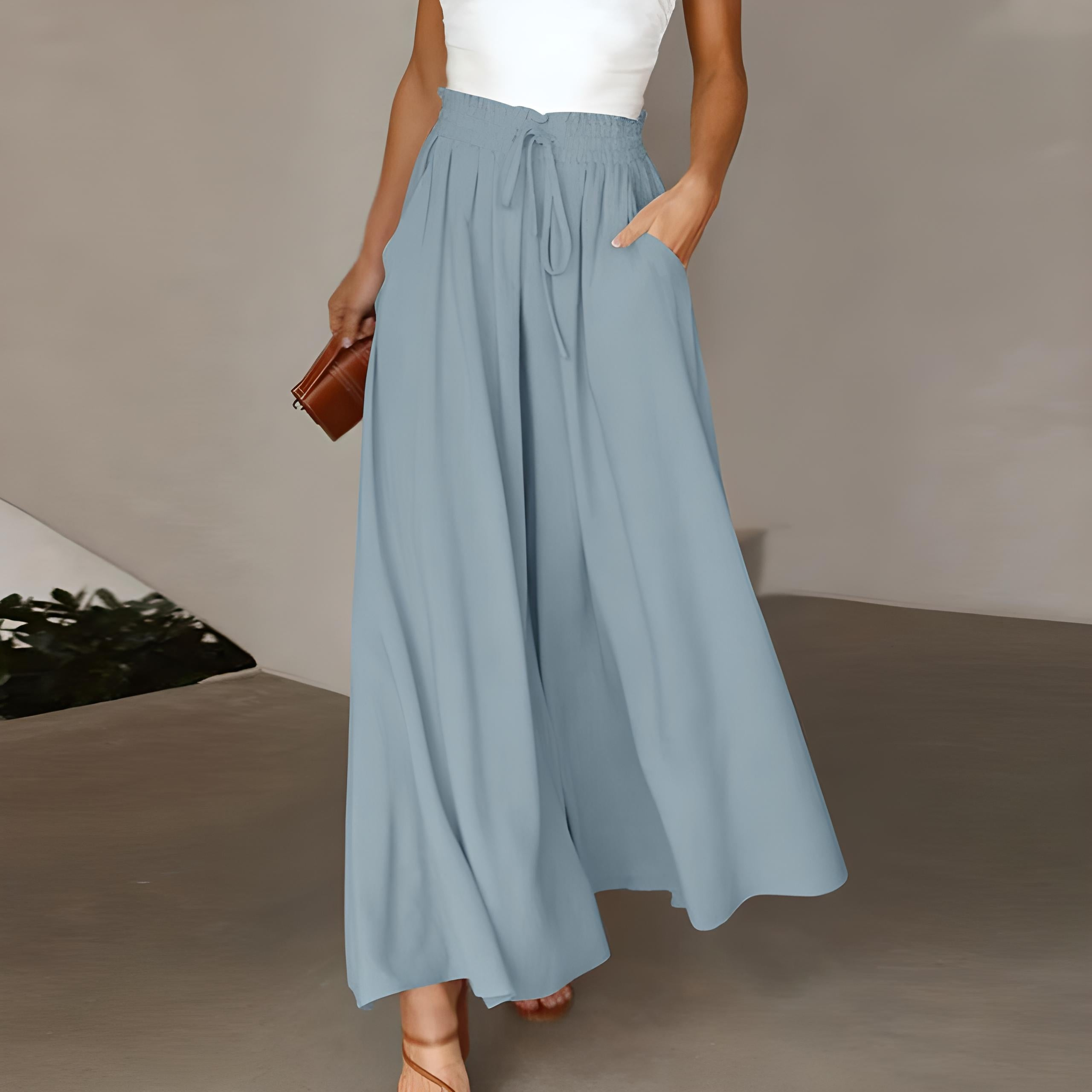 Valenzora | Women's Elegant Wide Leg Summer Trousers