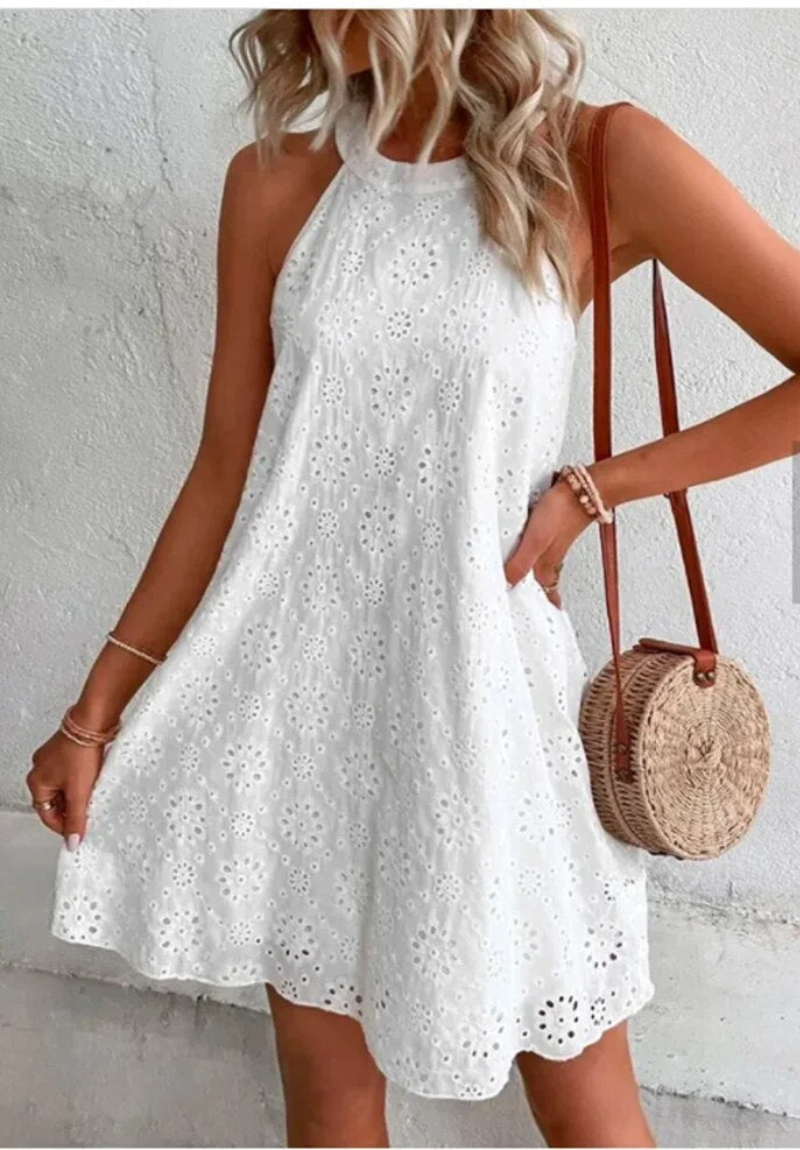 Valenzora | Festive Halter Neck Mini Dress