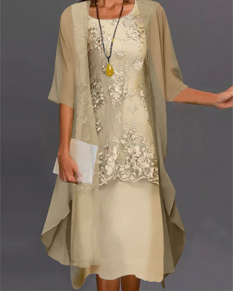 Valenzora | Chiffonkleid Festlich Midi