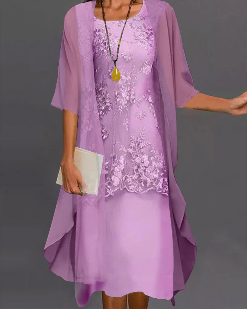 Valenzora | Chiffonkleid Festlich Midi