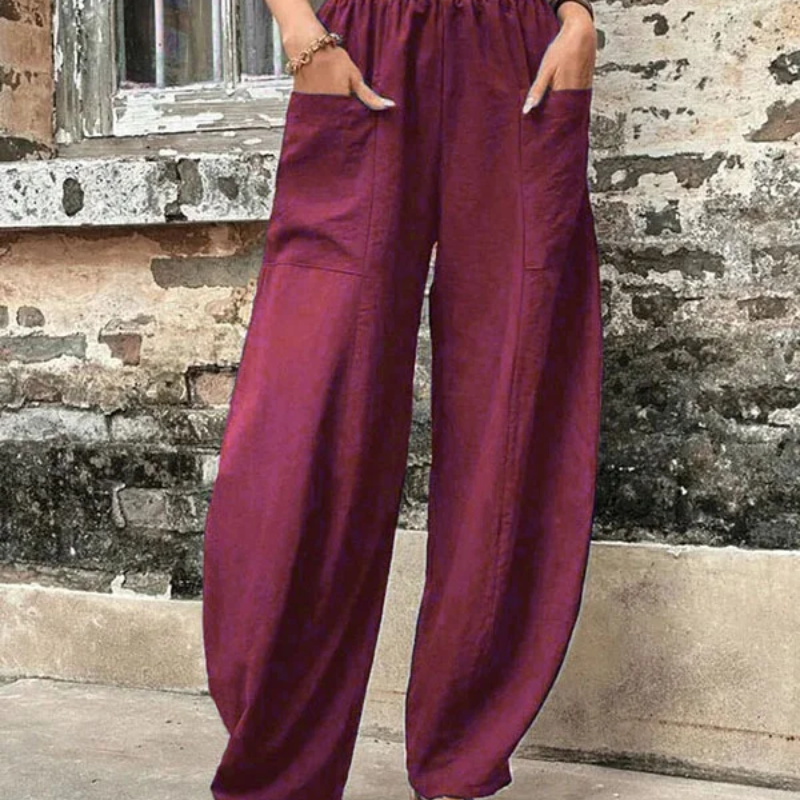 Valenzora | Women's high-waist trousers, loose fit