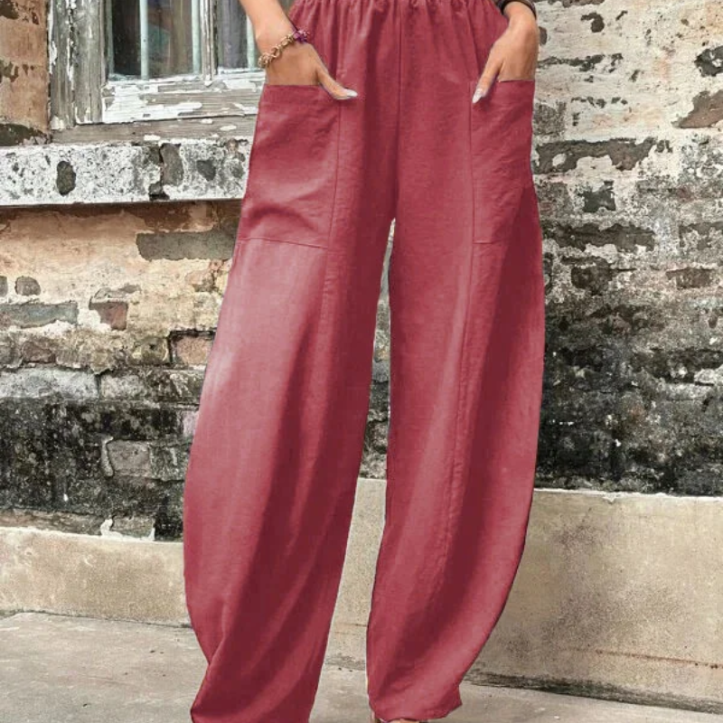 Valenzora | Women's high-waist trousers, loose fit