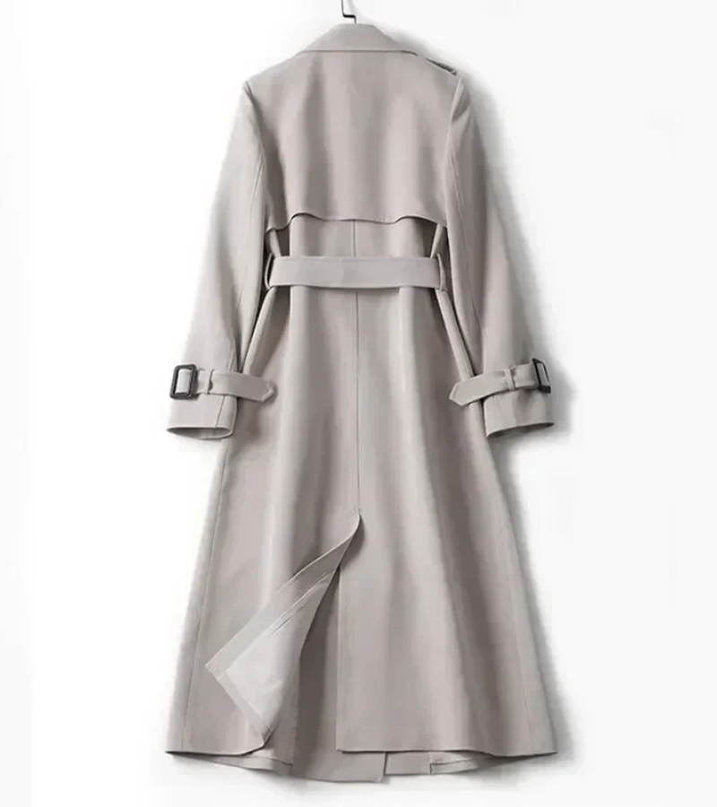 Valenzora | Langer Trenchcoat für Damen Schwarz