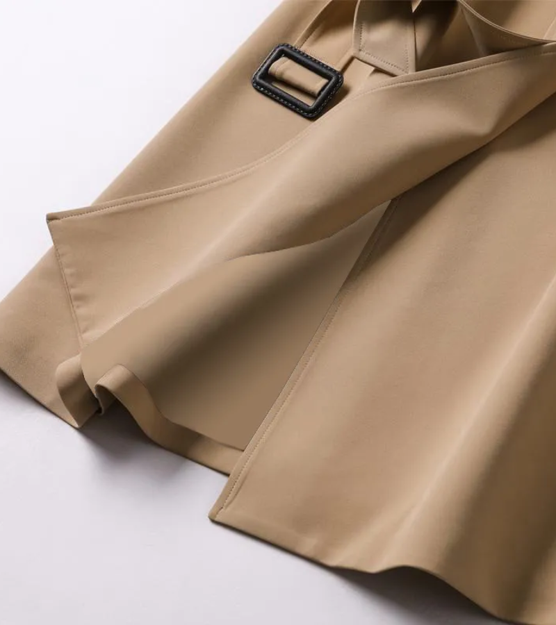 Valenzora | Langer Trenchcoat für Damen Schwarz