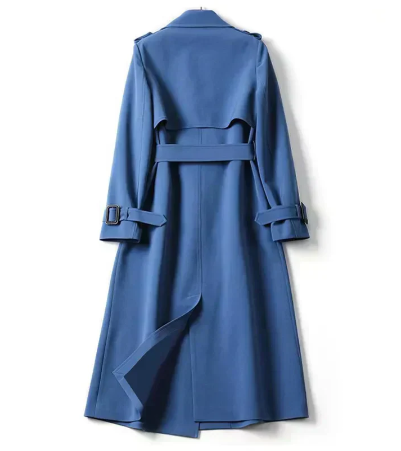 Valenzora | Langer Trenchcoat für Damen Schwarz