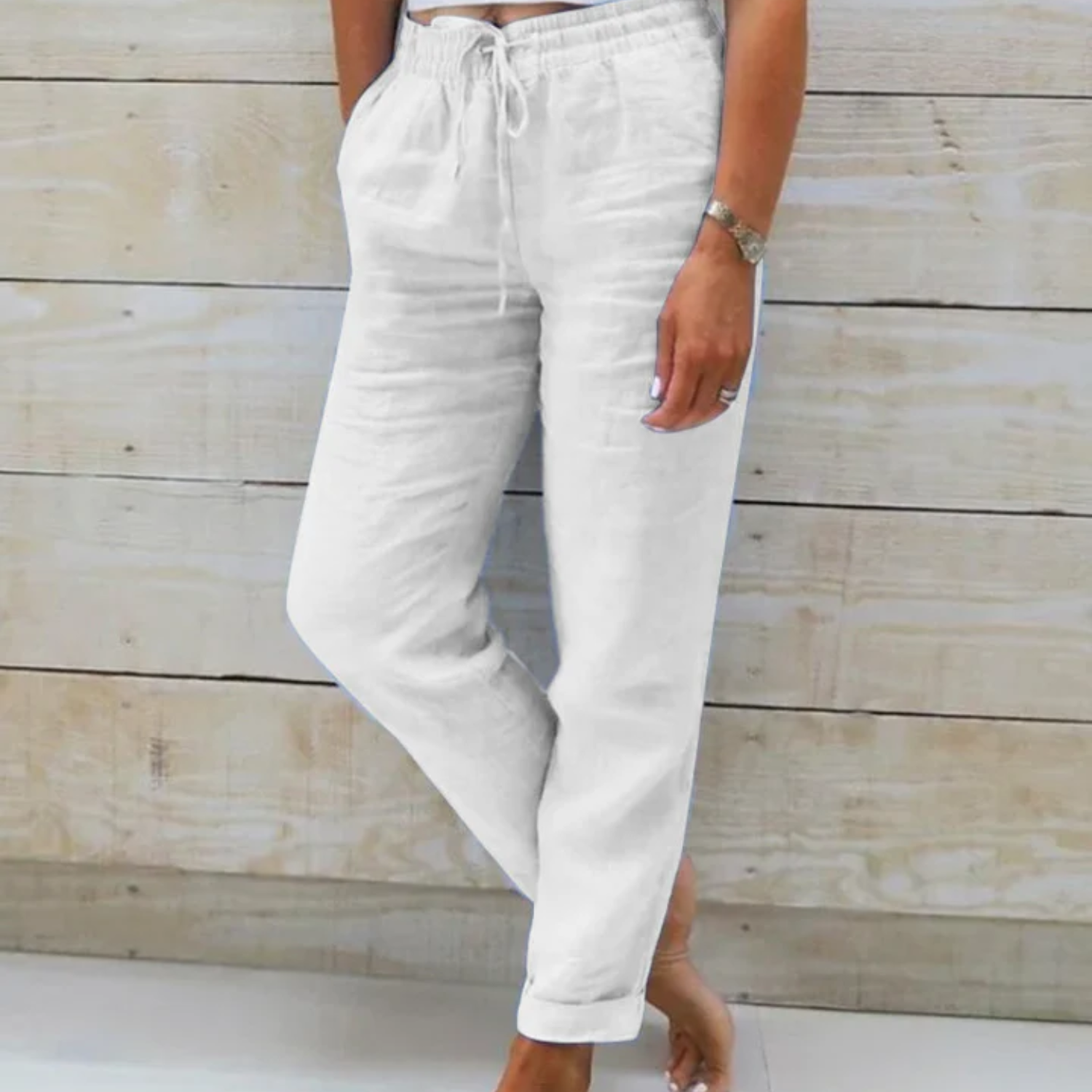 Valenzora | Women's Lightweight Summer Trousers Fabric Trousers