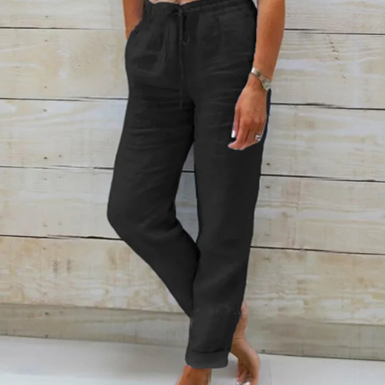 Valenzora | Women's Lightweight Summer Trousers Fabric Trousers