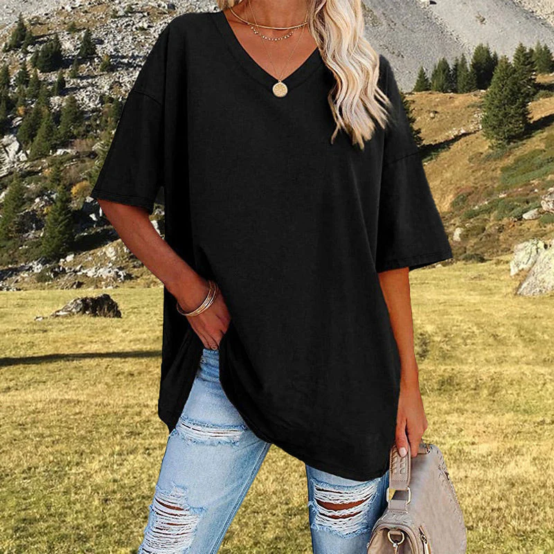 Valenzora | Damen-Shirt große Größen Schwarz