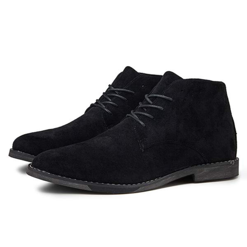 Valenzora | Women's Black Flat Ankle Boots