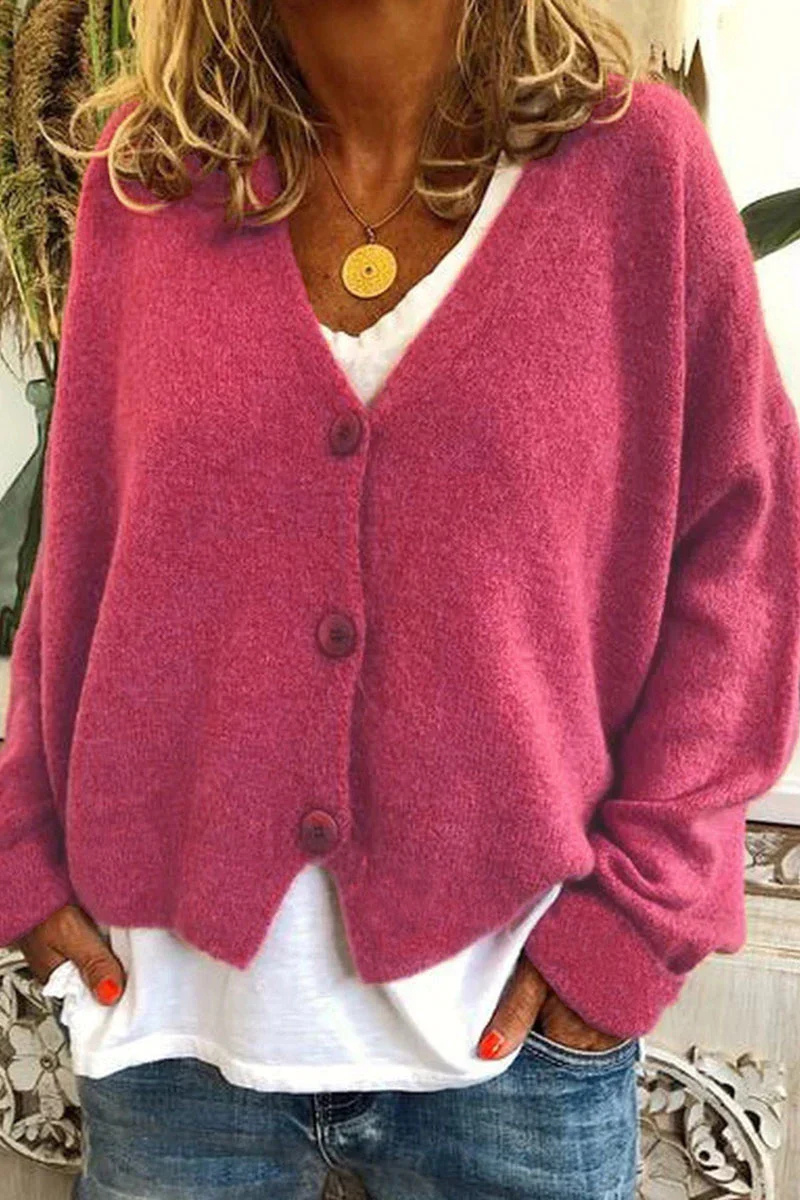 Valenzora | Women's Short Red Cardigan