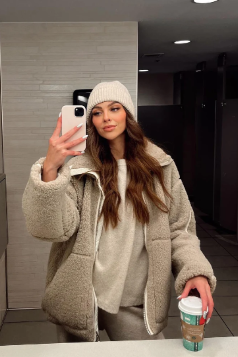 Valenzora | Women's Teddy Jacket White