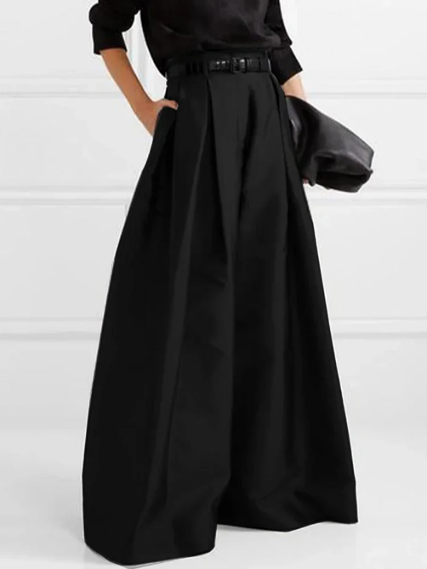 Valenzora | Loose-fitting trousers with a high waist, wide leg and pleated pockets