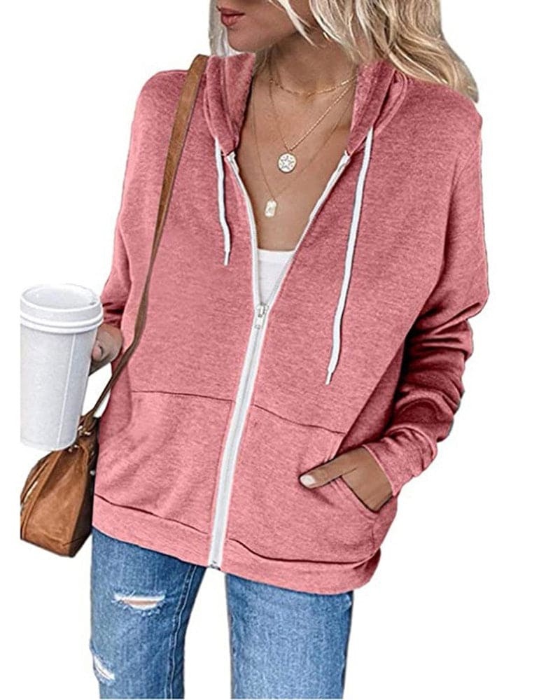 Valenzora | Women's Black Zip Hoodie