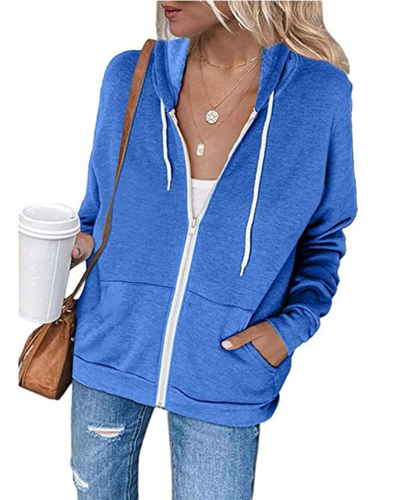 Valenzora | Women's Black Zip Hoodie