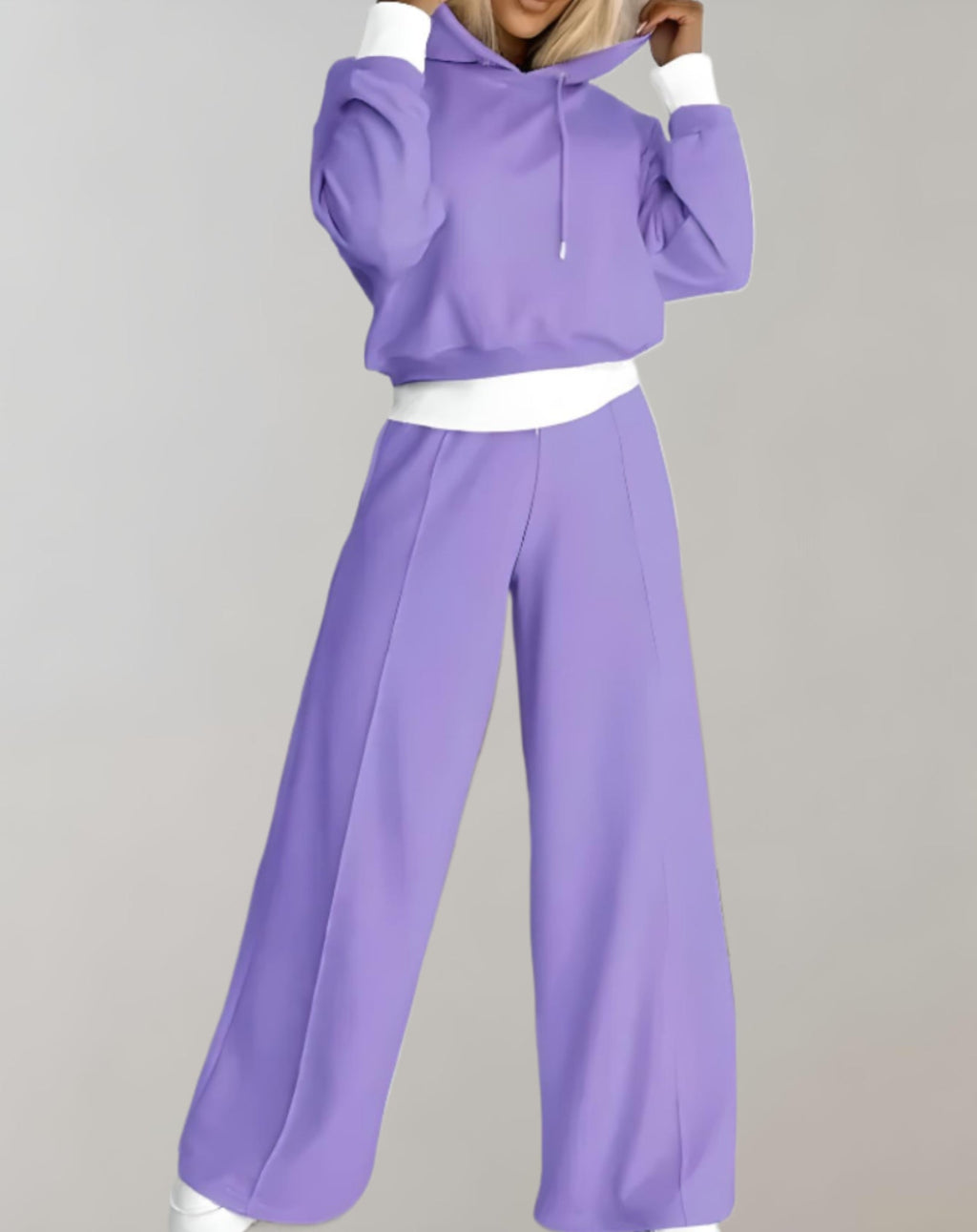 Valenzora | Damen Lounge Set mit Kapuze und weiter Hose