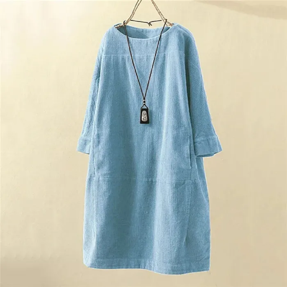 Valenzora LUNA - Vintage fall corduroy midi dress