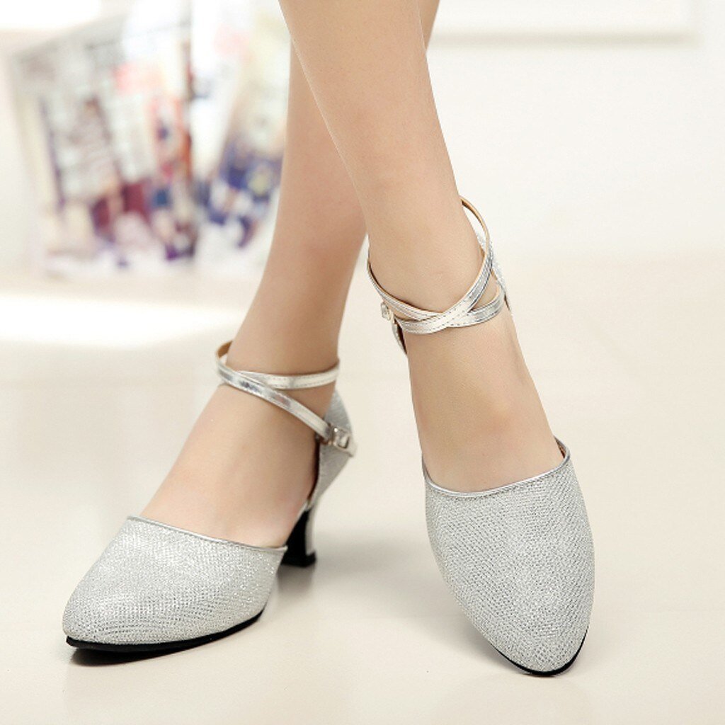 Valenzora | Tanzende Pailletten Weiche Sohle High Heels