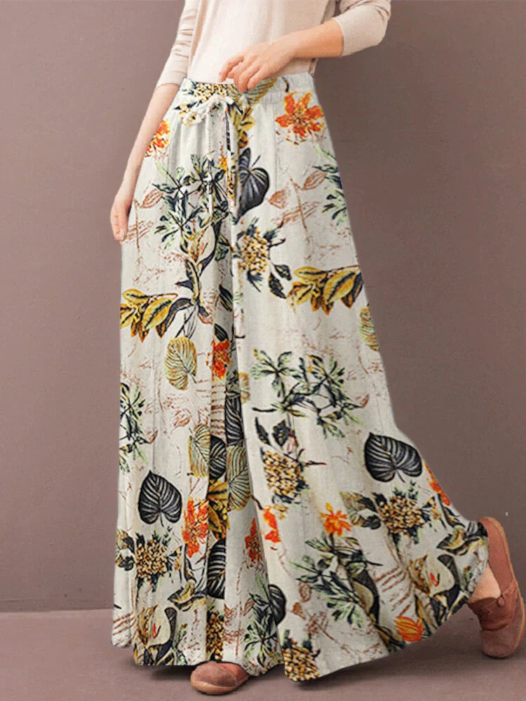 Valenzora | Chic, relaxed trousers with a floral pattern