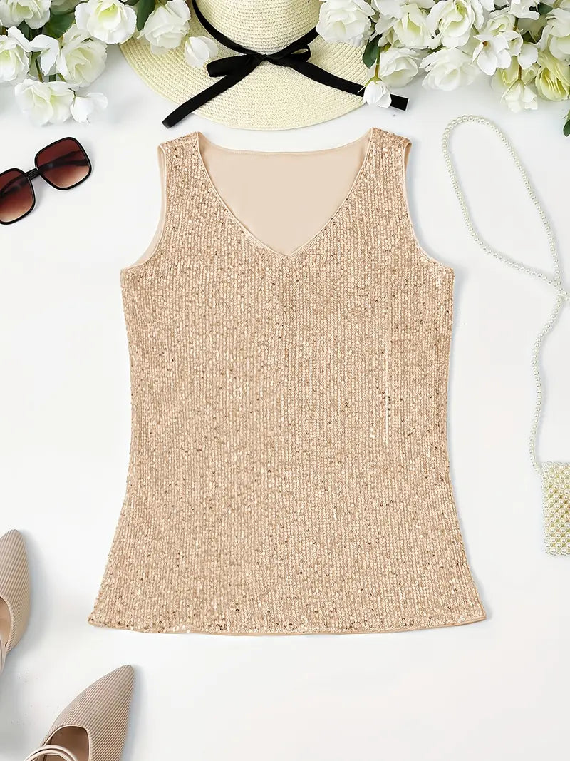 Valenzora | Elegantes, ärmelloses Top mit Pailletten