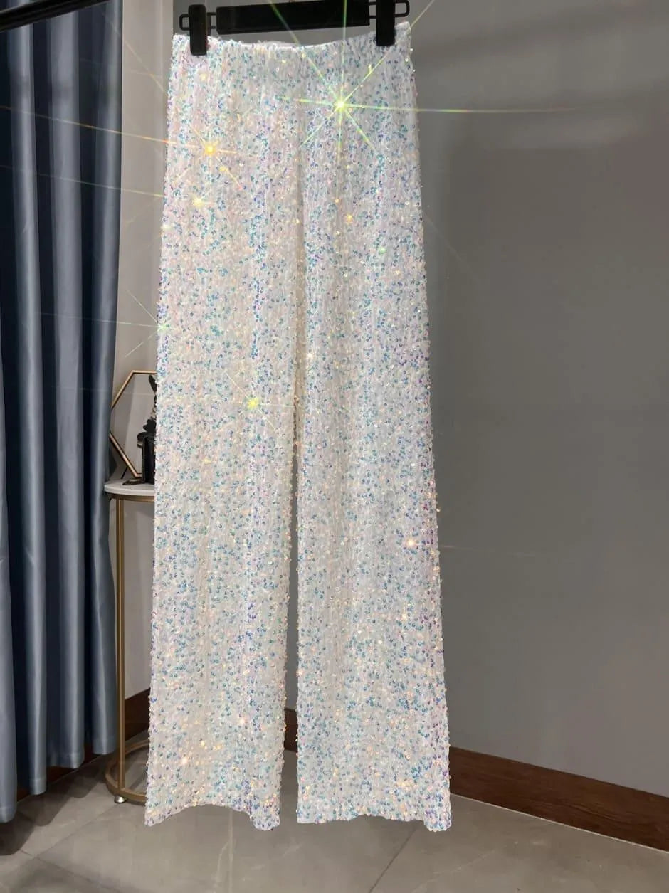Valenzora | Weite Sonnenhose mit Pailletten