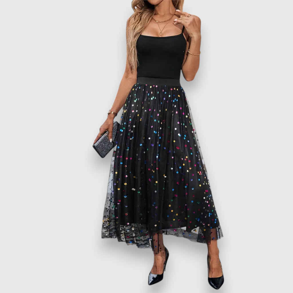 Valenzora | Colorful Polka Dot Skirt