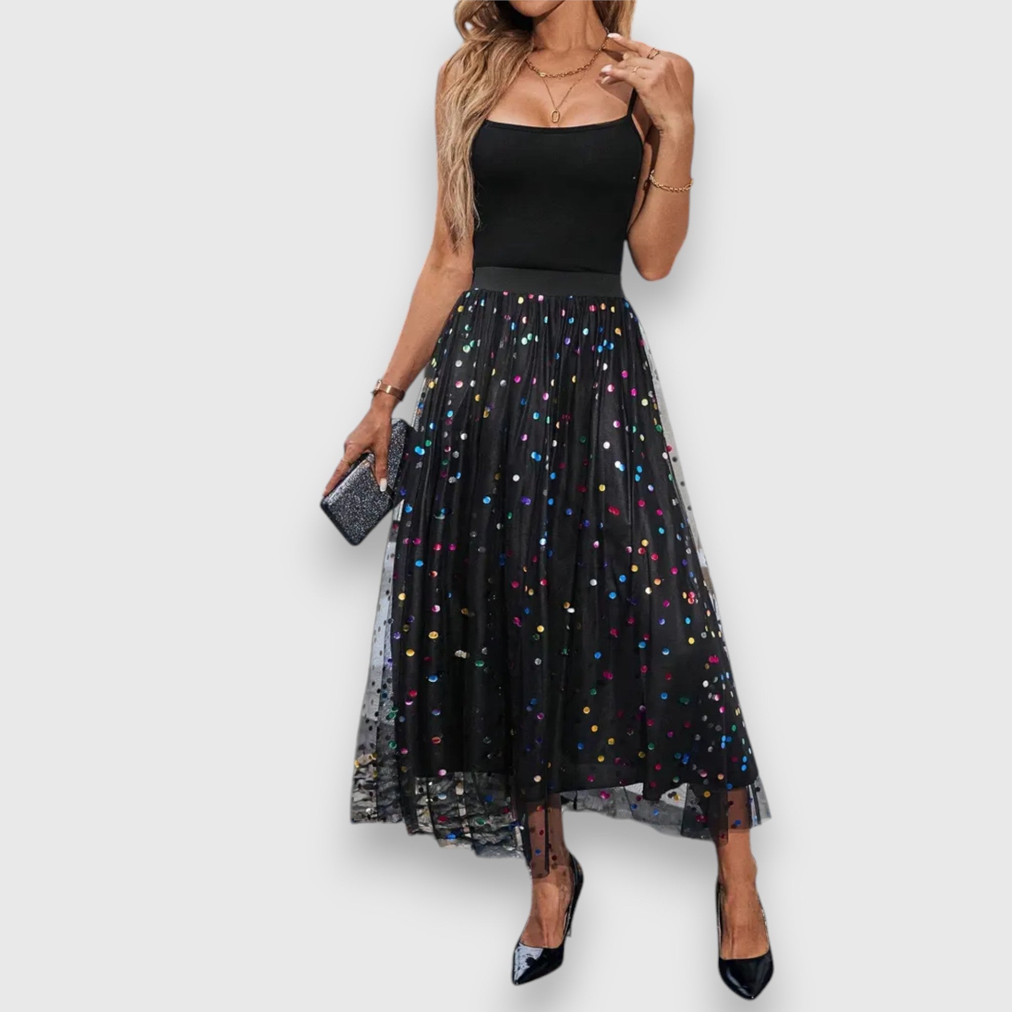 Valenzora | Colorful Polka Dot Skirt