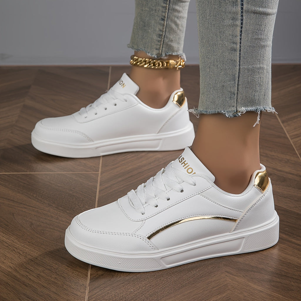 Valenzora | Women's sneakers in a solid color design with laces and a soft sole